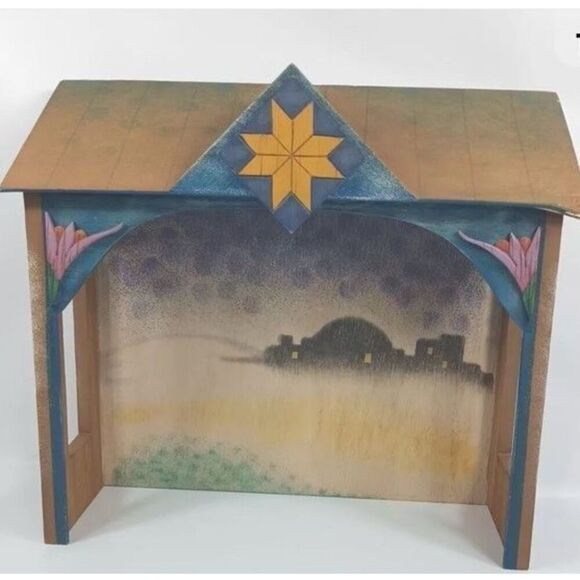 Heartwood Creek By Jim Shore Nativity Manger 11.25"H x 13"W - Picture 1 of 5